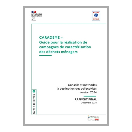 CARADEME – Guide pour la réalisation de campagnes de caractérisation des déchets ménagers