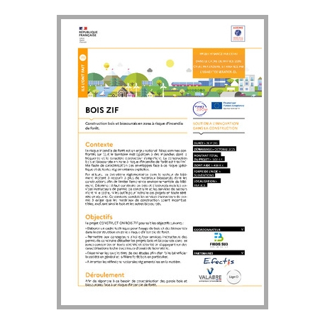 BOIS ZIF - Construction bois et biosourcés en zone à risque d'incendie de forêt