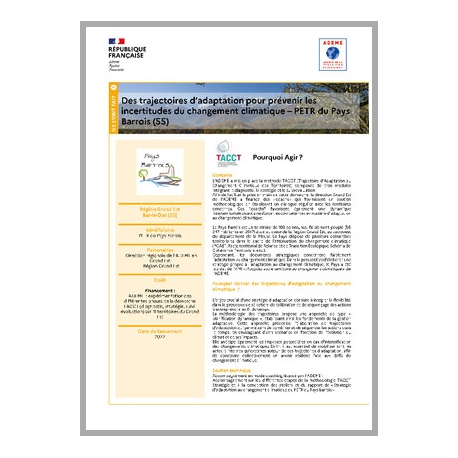 Des trajectoires d'adaptation pour prévenir les incertitudes du changement climatique – PETR du Pays Barrois (55)