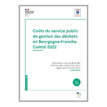 Coûts du service public de gestion des déchets en Bourgogne-Franche-Comté - 2022