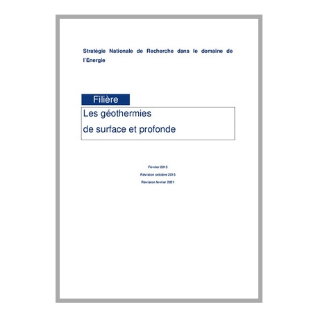 Stratégie Nationale de Recherche dans le domaine de l'Energie