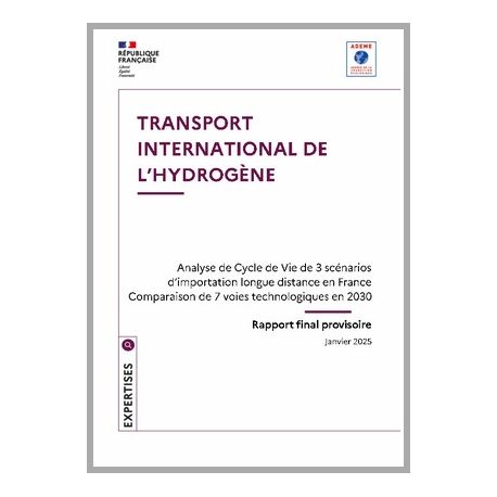 Transport international de l'hydrogène et ses dérivés - rapport final