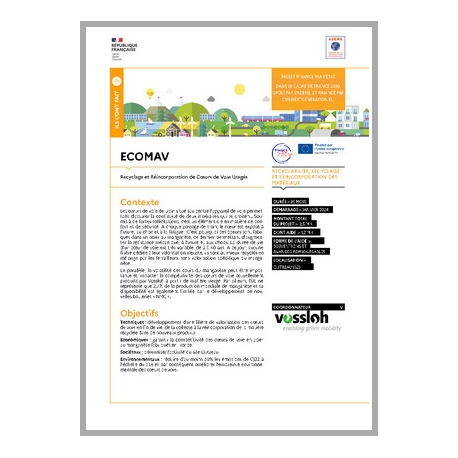 ECOMAV - Recyclage et Réincorporation de Cœurs de Voie Usagés