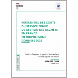 Référentiel des coûts du service public de gestion des déchets en France métropolitaine - données 2022