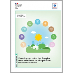 Evolution des coûts des énergies renouvelables et de récupération entre 2012 et 2022 - synthèse