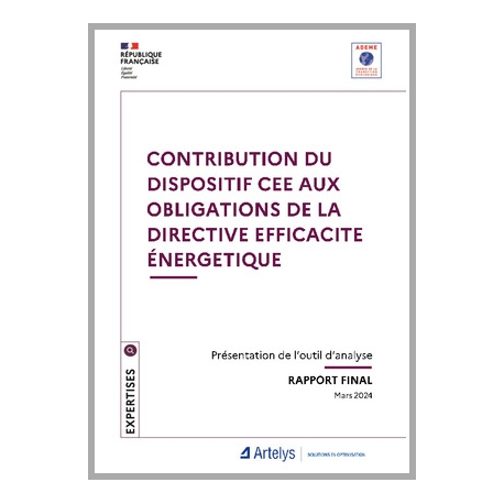 Contribution du dispositif CEE aux obligations de la directive efficacité énergétique.