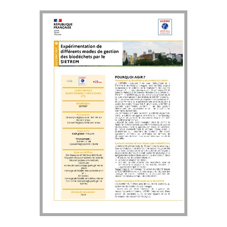 Expérimentation de différents modes de gestion des biodéchets par le SIETREM