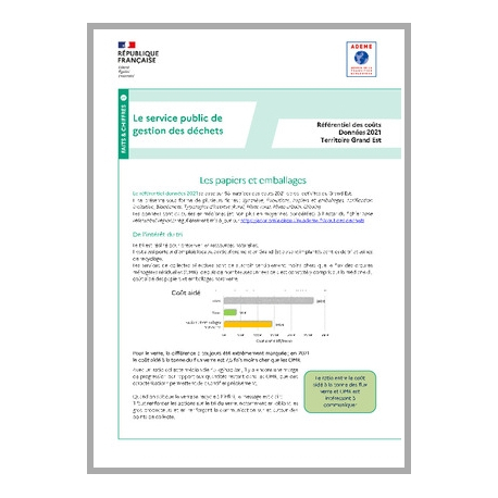 Référentiel matrice des coûts Grand Est données 2021 - Fiche 3 Papiers et emballages