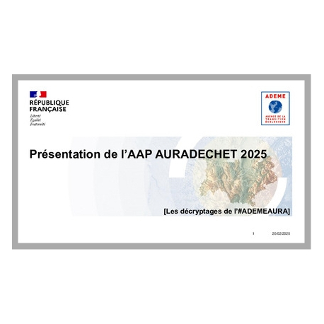 Présentation de l'AAP AURADECHET 2025