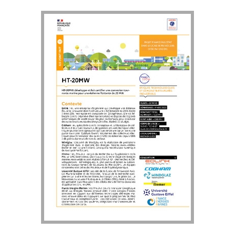 HT-20MW - développement et certification d'une connexion tournante marine pour une éolienne flottante de 20MW