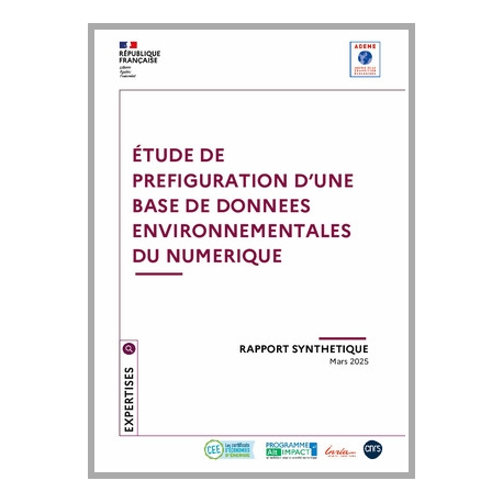 Étude de préfiguration d'une base de données environnementales du numérique