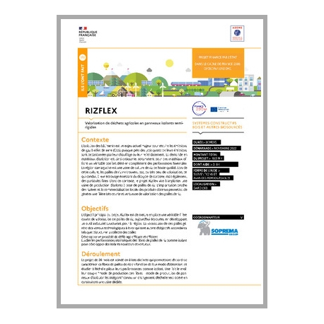 RIZFLEX - Valorisation de déchets agricoles en panneaux isolants semi-rigides