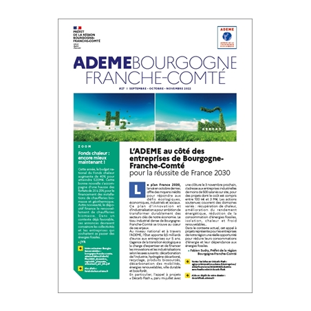 Lettre d'information ADEME Bourgogne-Franche-Comté n° 27