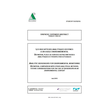 Biocapteurs analytiques destinés à un usage environnemental (Les)