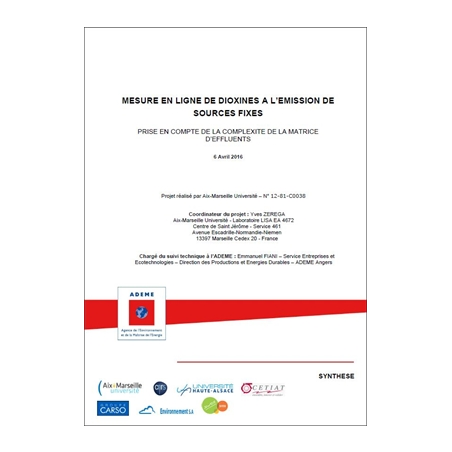 Mesure en ligne de dioxines à l'émission de sources fixes