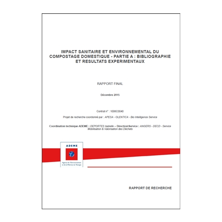 Impact sanitaire et environnemental du compostage domestique