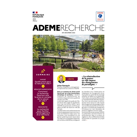 Lettre ADEME RECHERCHE 41 décembre 2022