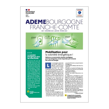 Lettre d'information ADEME Bourgogne-Franche-Comté n° 28