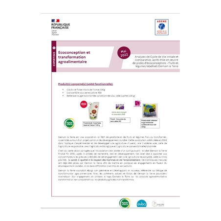 Ecoconception et transformation agroalimentaire
