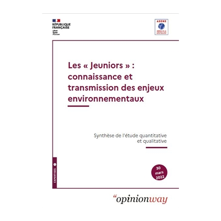 Les jeuniors : connaissance et transmission des enjeux environnementaux - synthèse