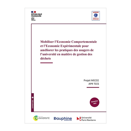 MECEE : Mobiliser l'Economie Comportementale et l'Economie Expérimentale pour améliorer les pratiques à l'université en gestion 
