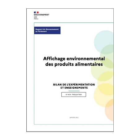 Affichage environnemental des produits alimentaires