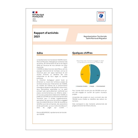 Rapport activités 2021 - ADEME Saint-Pierre-et-Miquelon