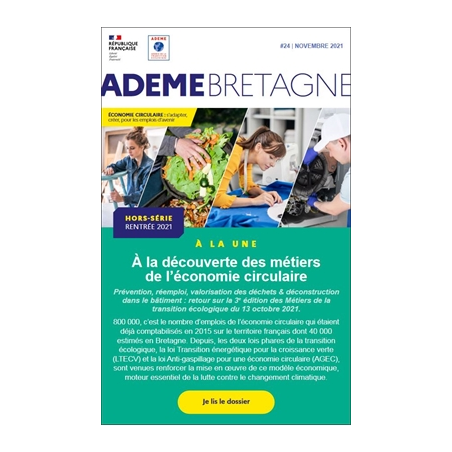 E-lettre ADEME Bretagne N° 24 novembre 2021