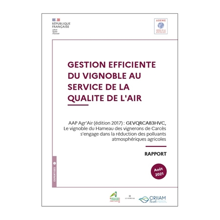Gestion efficiente du vignoble au service de la qualité de l'air