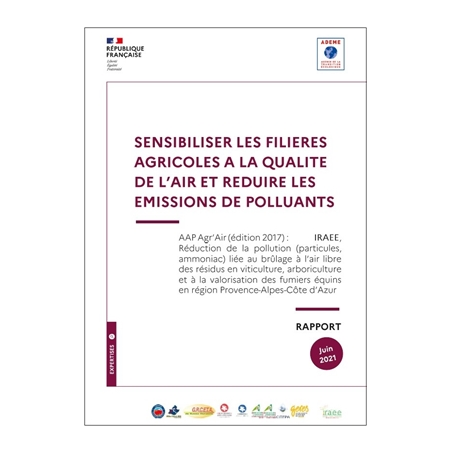 Sensibiliser les filières agricoles à la qualité de l'air et réduire les émissions de polluants