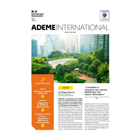 Lettre ADEME INTERNATIONAL N° 60 Mars 2022