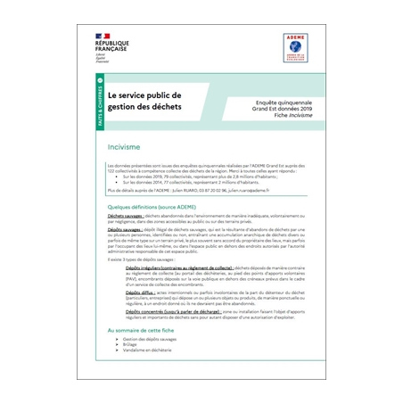Fiche Incivisme - Enquête quinquennale Grand Est données 2019