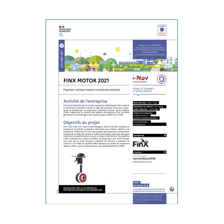 FINX MOTOR : Lauréat du Concours innovation vague-7