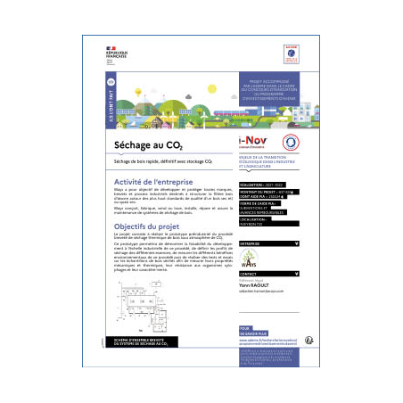 Séchage au CO2 : Lauréat du Concours innovation vague-7