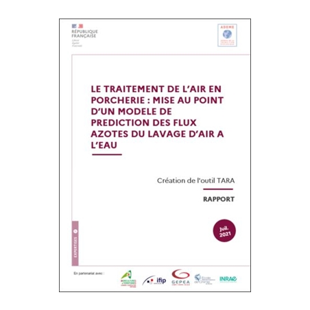 Le traitement de l'air en porcherie : mise au point d'un modèle de prédiction des flux azotés du lavage d'air à l'eau