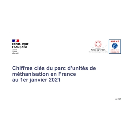 Chiffres clés du parc d'unités de méthanisation en France au 1er janvier 2021