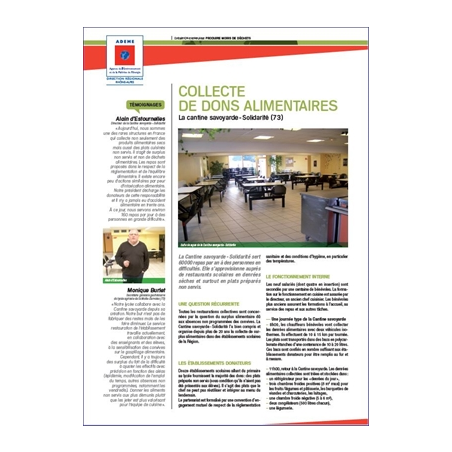 Collecte de dons alimentaires. La cantine savoyarde - Solidarité (73)