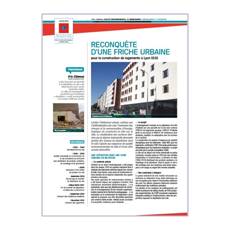 Reconquête d'une friche urbaine pour la construction de logements à Lyon (69)