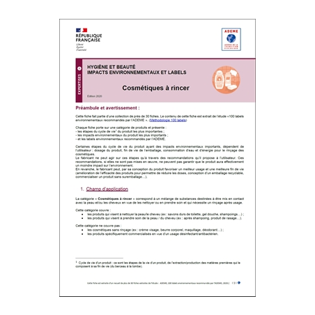 Hygiène et beauté - Impacts environnementaux et labels