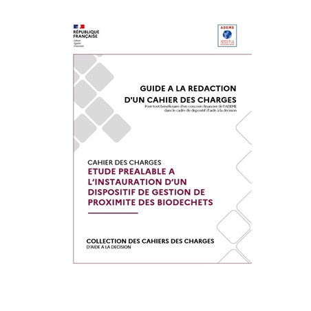 Etude préalable à l'instauration d'un dispositif de gestion de proximité des biodéchets