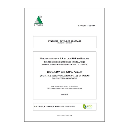 Utilisation des CSR (Combustibles Solides de récupération) et des RDF (Refuse-Derived Fuels) en Europe