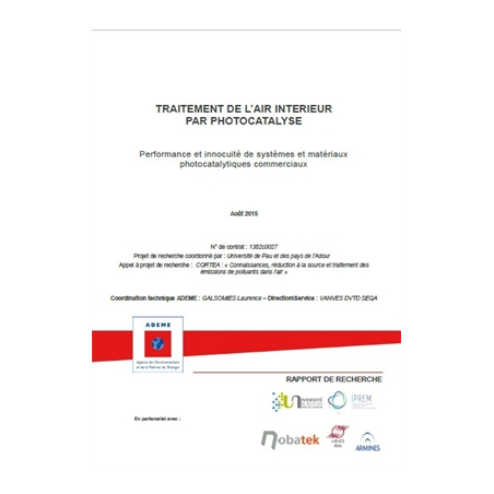 Traitement de l'air intérieur par photocatalyse. Projet SafePHOTOCAT