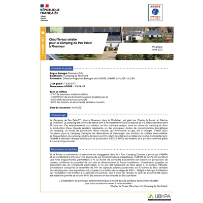 Chauffe-eau solaire au camping de Pen Palud à Ploemeur (56) - Bretagne