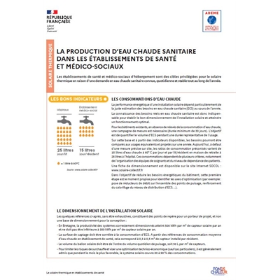 La production d'eau chaude sanitaire dans les établissements de santé et médico-sociaux - Bretagne