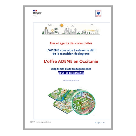 L'offre ADEME en Occitanie. Dispositifs d'accompagnements pour les collectivités