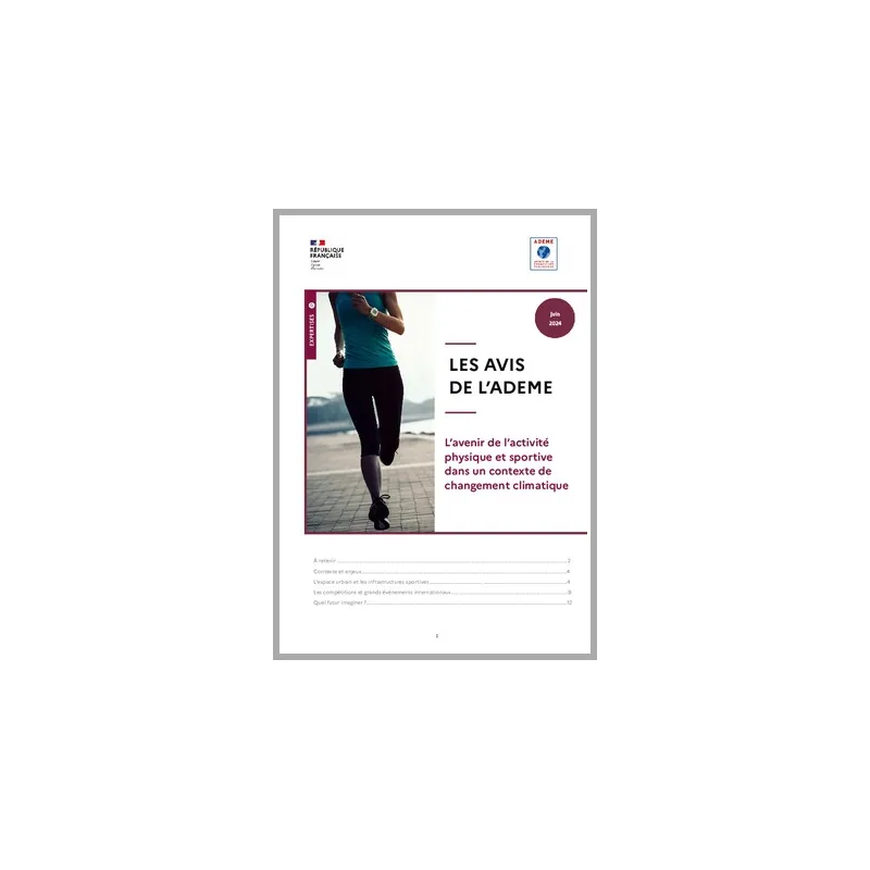 La librairie ADEME - AVIS de l'ADEME - L'avenir de l'activité physique ...