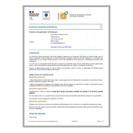 Cuisine centrale d'Embrun
