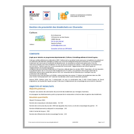 Gestion de proximité des biodéchets en Charente