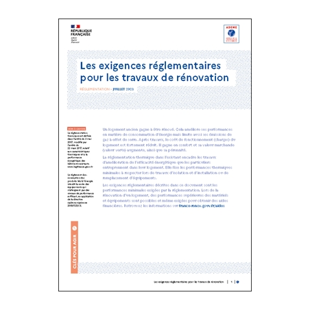 Les exigences réglementaires pour les travaux de rénovation
