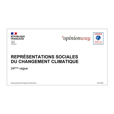 Les représentations sociales du changement climatique - 24 ème vague du baromètre